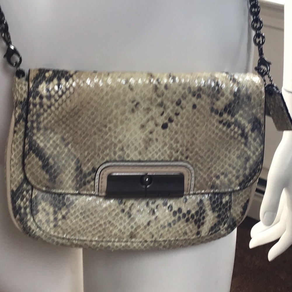 Coach crossbody snake skin bag - Picture 2 of 7